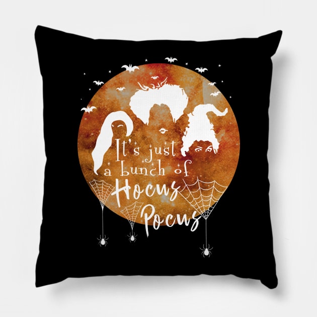 It's Just A Bunch Of Hocus Pocus - Halloween Hair Tshirt Pillow by CMDesign