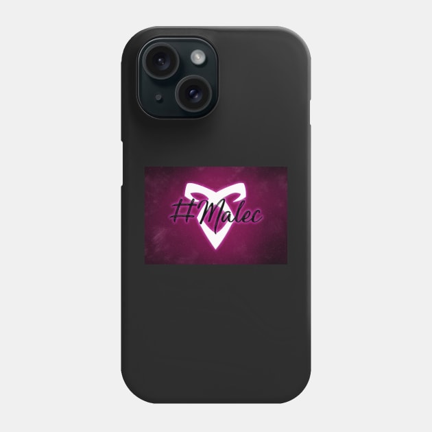 Shadowhunters - #Malec w/ Angelic Rune - Pink Glow Phone Case by vickytoriaq