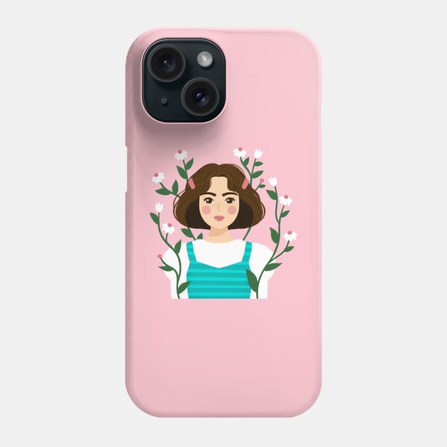 Flowery Girl Phone Case by lisanisafazrin