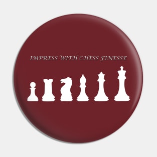 Chess Slogan - Impress with Chess 2 Pin