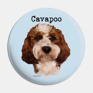 Red Cavapoo Dog Pin