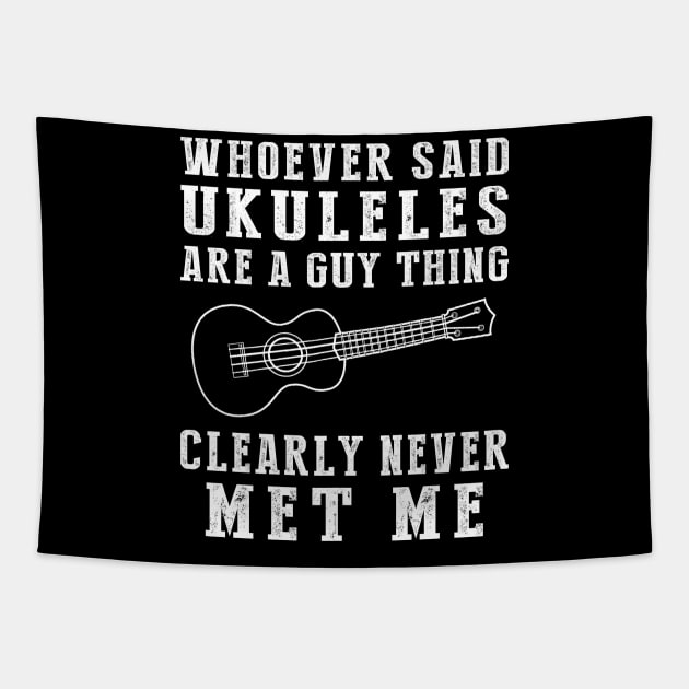 Uke-ing Stereotypes: Ukulele for Everyone! Tapestry by MKGift