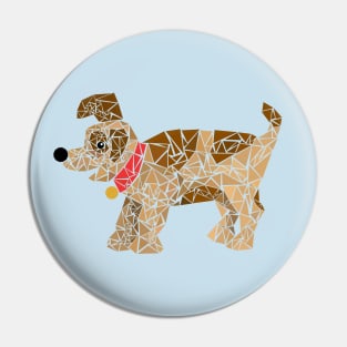 Geometric dog Pin