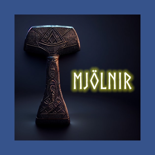 Mighty Mjolnir Thor Hammer Norse by Grassroots Green