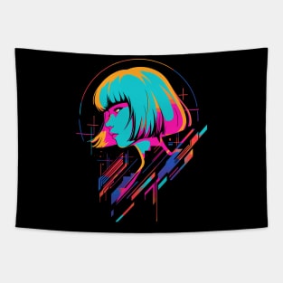 Cyberpunk Girl Tapestry