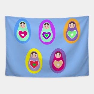 Russian dolls matryoshka Tapestry