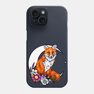 Moonlit Floral Fox Phone Case