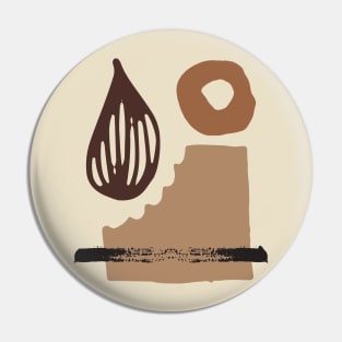 Minimal Modern  Abstract Shapes  Warm Tones  Design Pin