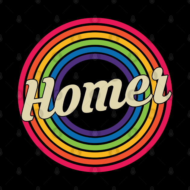 Homer - Retro Rainbow Style by MaydenArt