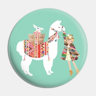 Girl with Lama Pin