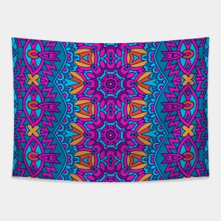 Colorful Oriental Rug Mandala Boho Pattern Tapestry