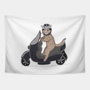 Biker cat Tapestry