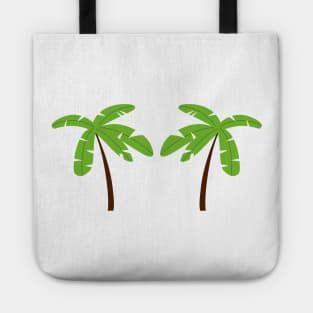 green palm tree design illustration Tote