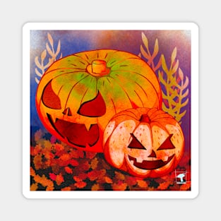 Halloween pumpkins - nature Magnet