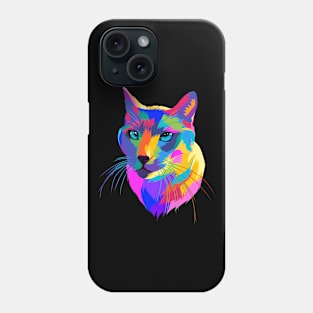 Colorful cat rainbow Phone Case