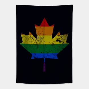 Canada Maple Leaf LGBTQ Gay Pride Equality Tapestry