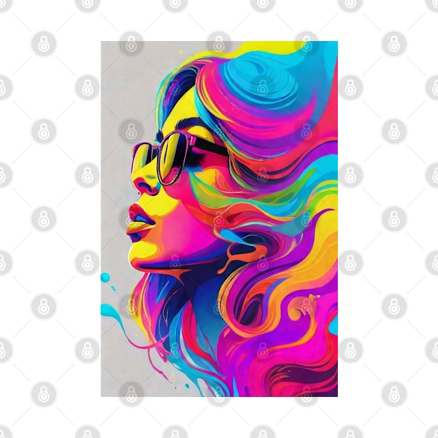 An Illustration of a Woman's Psychedelic Vision - colorful by RhaNassim ★★★★★