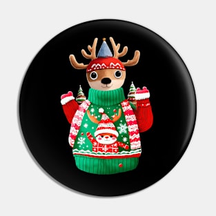 Christmas Kids Ugly as Sweater Girls Pin