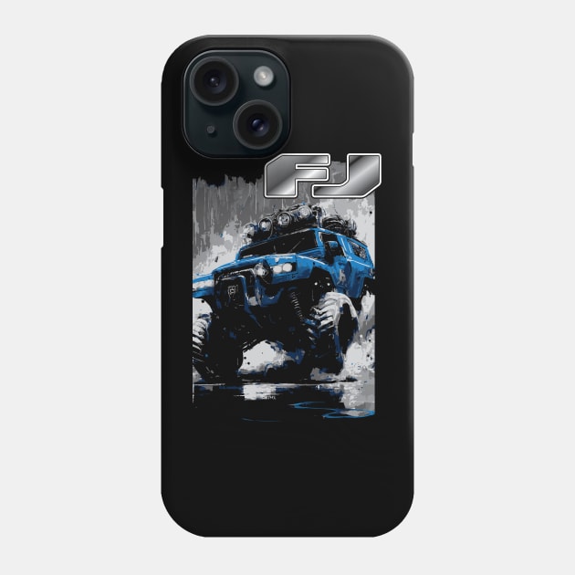 FJ Cruiser Blue Phone Case by SharpGraphix