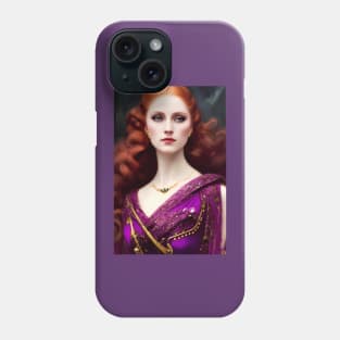 Elegant Lady In Purple Phone Case