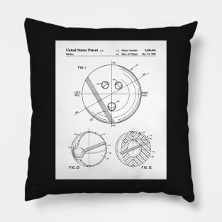 Bowling Ball Patent - Bowler 10 Pin Bowling Art - White Pillow