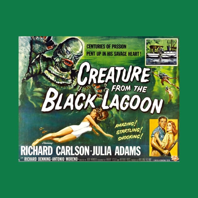 Classic Horror Movie Lobby Card - Creature from the Black Lagoon by Starbase79