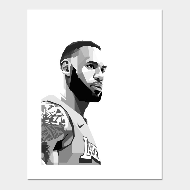 lebron james black and white