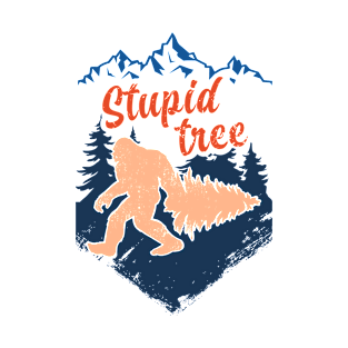 Stupid Tree Disc Golf Cool Design Bigfoot T-Shirt