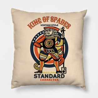 Original Standard Character of Playing Card King of Spade Pillow