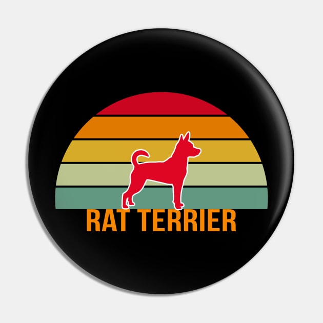 Rat Terrier Vintage Silhouette Pin by khoula252018