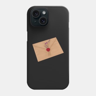 Envelope waxed sealed with flowers Phone Case