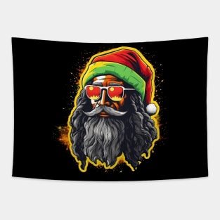 Santa Claus Rasta, African Style  Vibrant Tapestry