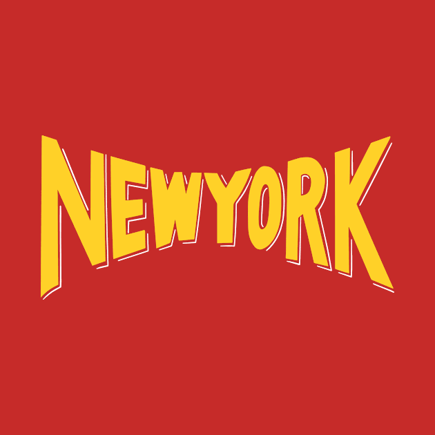 New York Vintage Style Yellow by FireflyCreative