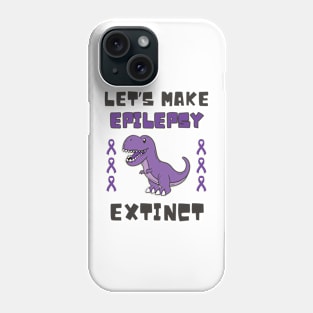 Epilepsy Extinct T-Rex Epilepsy Awareness Month Phone Case