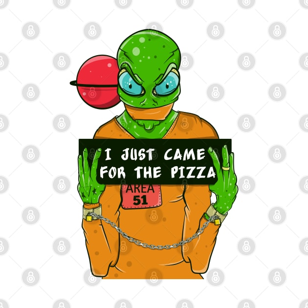 Alien pizza lover by mailboxdisco