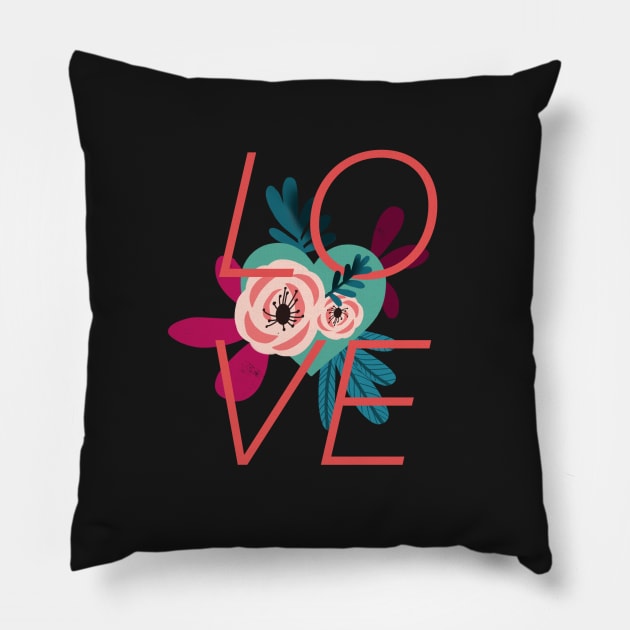 Love illustration Pillow by Pacesyte