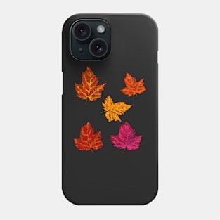 Autumn decorations for  Fall Autumn leaves sticker pack pattern Phone Case