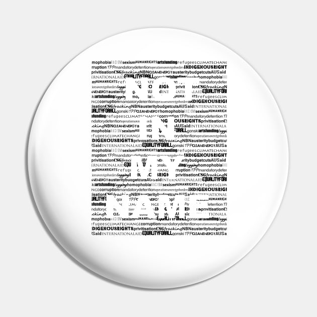 Not in my Name BLACK Pin by DomaDART