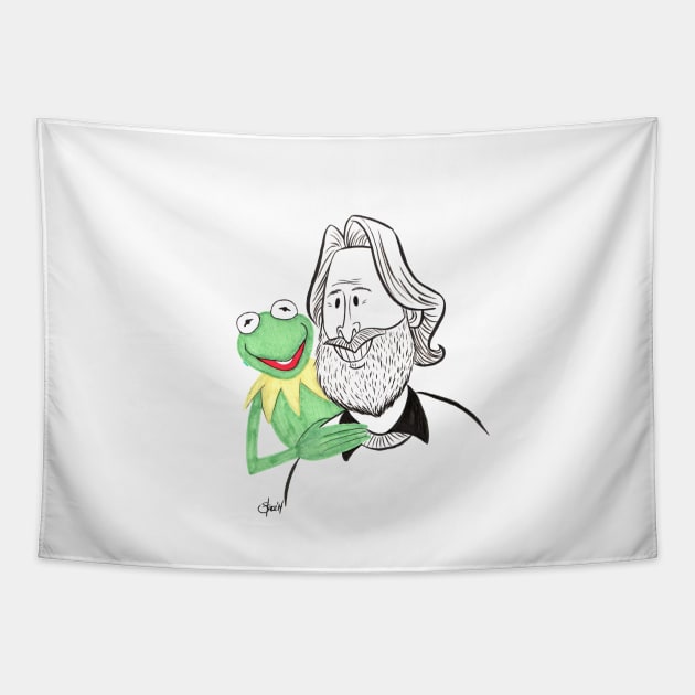 Kermit & Jim Henson Tapestry by schomiak