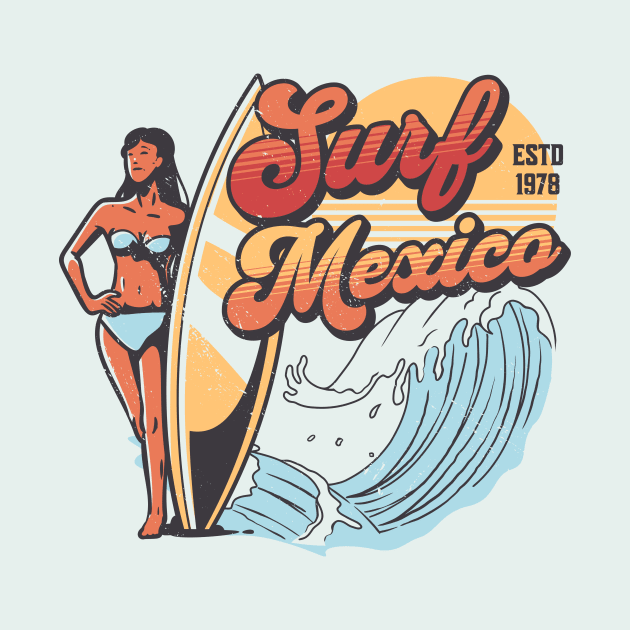 Surf Mexico // Vintage Surfer Babe // Retro Surfing by Now Boarding