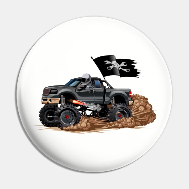 Cartoon Monster Truck Pin by Mechanik