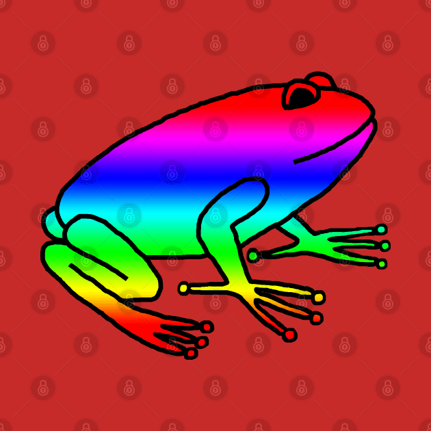 Bright Rainbow Frog by ellenhenryart