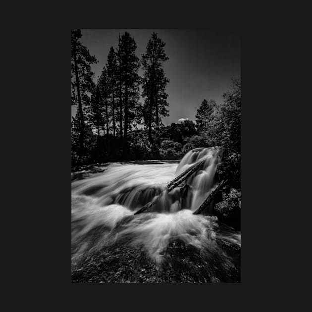 Waterfall in Black and White by JeffreySchwartz