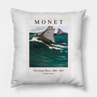 Claude Monet The Green Wave Pillow