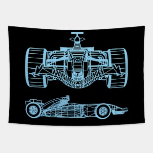 Formula Racing Car Racing Car Racer Tapestry