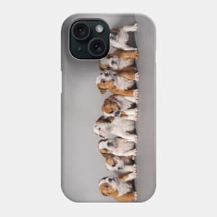 Eight Bulldog puppies Phone Case