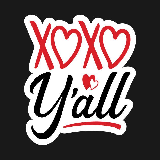 Valentine's Day Stickers - XOXO Y'all by Lemonflowerlove