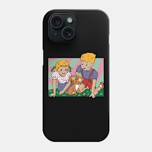 Children Play With Pet Phone Case