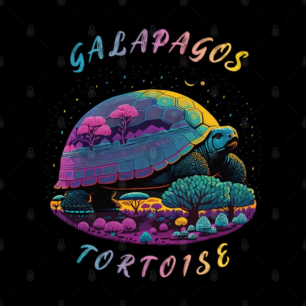 Galapagos Tortoise In Galapagos, With Trees, Creative by Marvinor