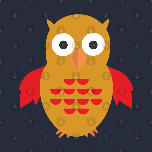 Yellow & Red Owl by adamzworld